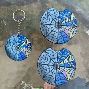 Wednesday Spiderweb Car Coaster Set | Car Accessories